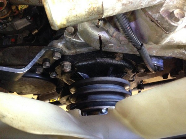 New water pump - Looking from the top