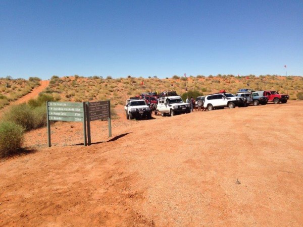 At the end of the Desert sand tracks (Rig Road Junction)